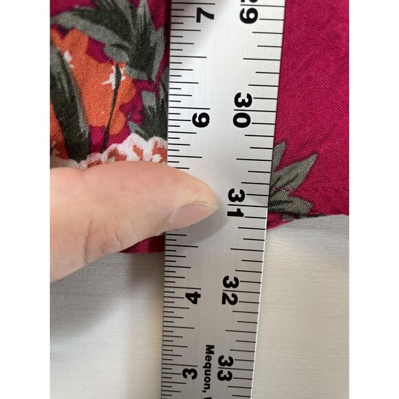 Charlotte Russe Dress Womens Medium Burgundy Floral Cold Shoulder Mini Rayon - Picture 4 of 9